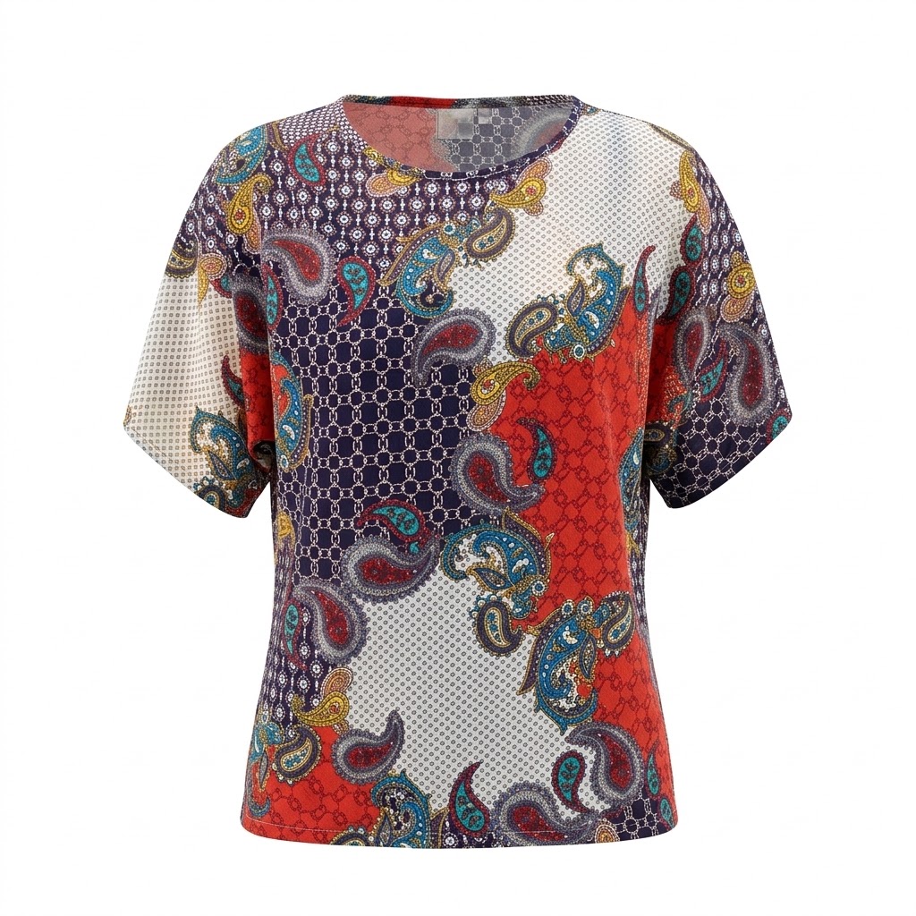 Bluza dama imprimeu paisley colorat