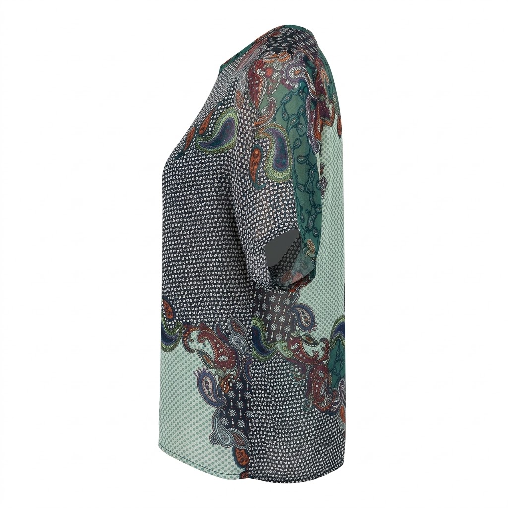 Bluza dama imprimeu paisley colorat