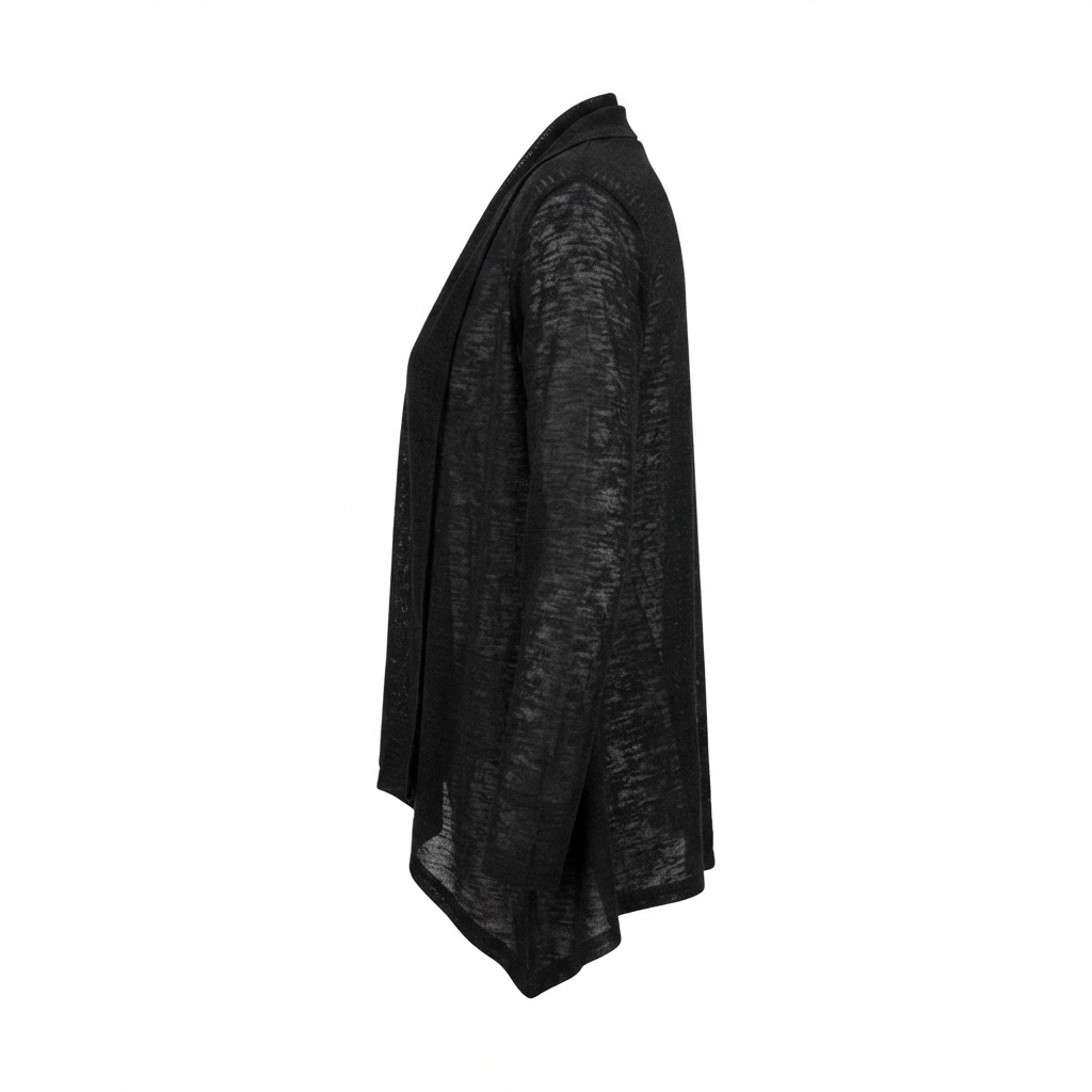 Bluza neagra de dama cu decolteu in V si tiv asimetric