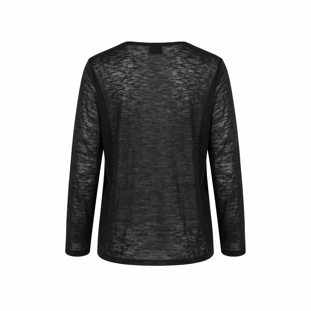Bluza neagra de dama cu decolteu in V si tiv asimetric