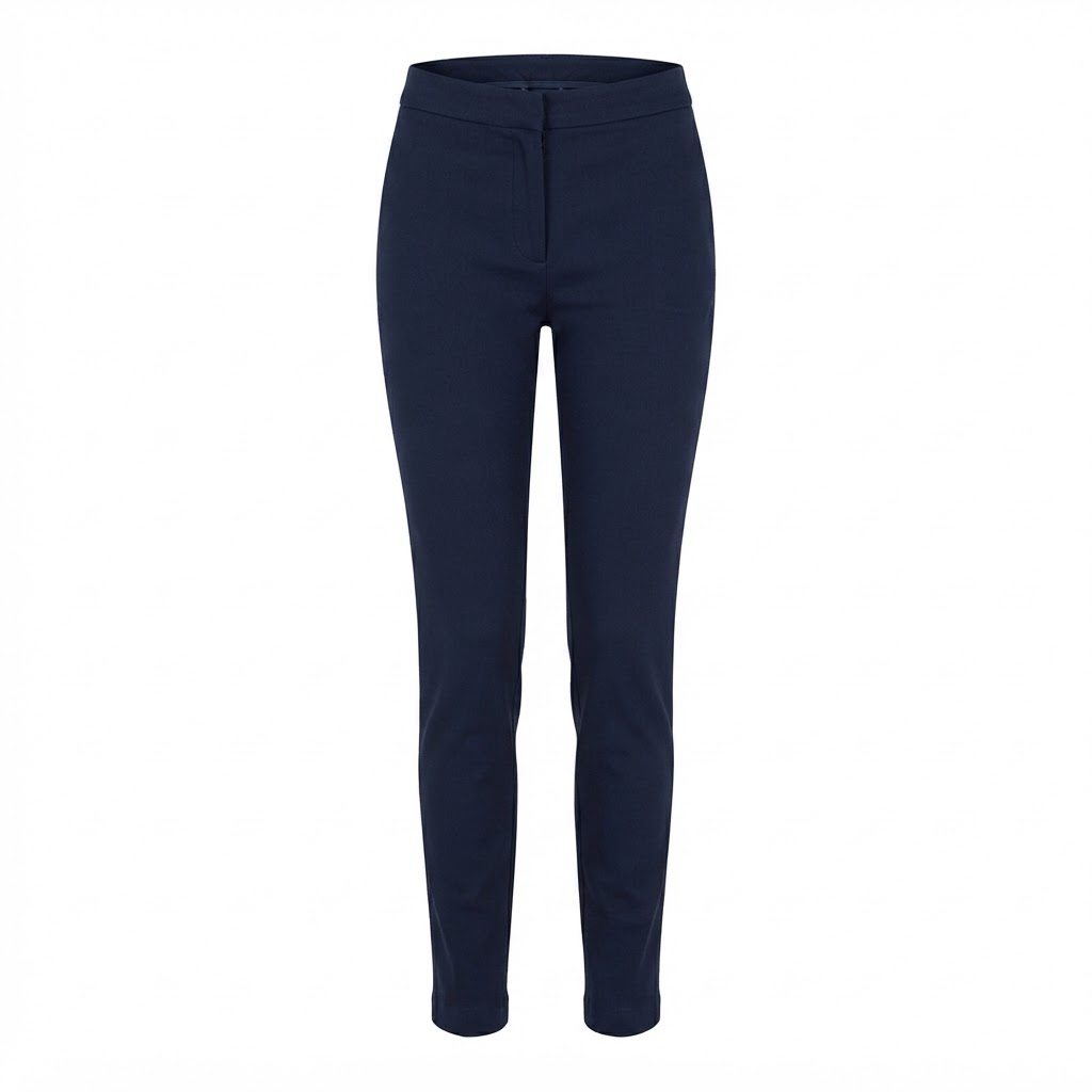 Pantaloni lungi bleumarin dama croiala slim fit fata