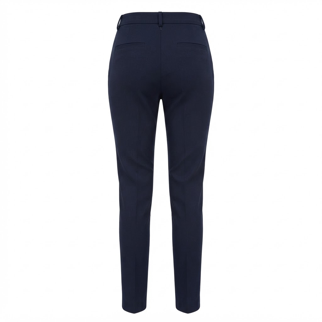 Pantaloni lungi bleumarin dama croiala slim fit fata